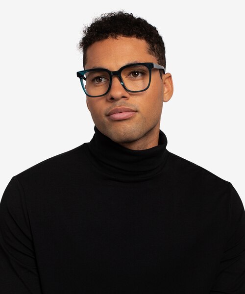 Kenneth Teal AcetateEyeglass Frames for Men from EyeBuyDirect