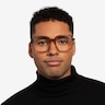 Gaston Clear Brown AcetateEyeglass Frames for Men from EyeBuyDirect