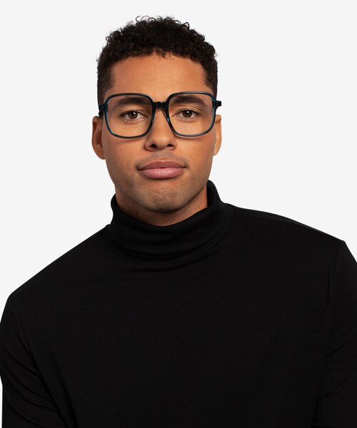 Gaston Teal AcetateEyeglass Frames for Men from EyeBuyDirect
