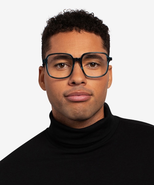 Gaston Teal AcetateEyeglass Frames for Men from EyeBuyDirect