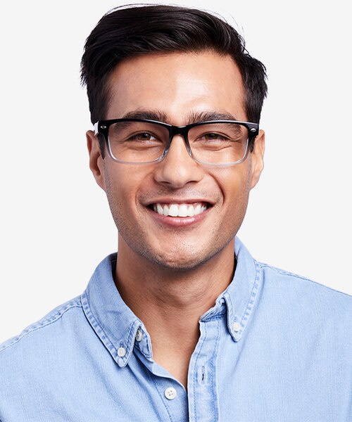 Persisto Black Clear PlasticEyeglass Frames for Men from EyeBuyDirect