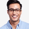 Persisto Black Clear PlasticEyeglass Frames for Men from EyeBuyDirect