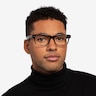 Persisto Black Striped PlastiqueMontures de lunettes de vue pour Hommes d'EyeBuyDirect