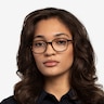 Efficient Brown Striped AcetateEyeglass Frames for Women from EyeBuyDirect