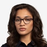 Efficient Blue Striped AcetateEyeglass Frames for Women from EyeBuyDirect
