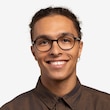 Efficient Black Striped AcetateEyeglass Frames for Men from EyeBuyDirect