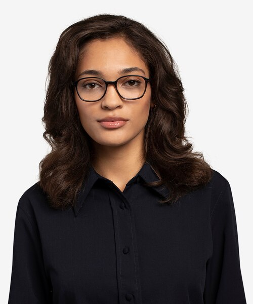 Efficient Black Striped AcetateEyeglass Frames for Women from EyeBuyDirect