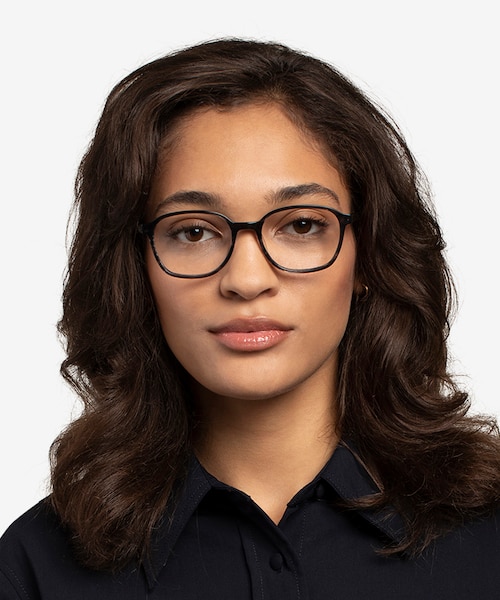 Efficient Black Striped AcetateEyeglass Frames for Women from EyeBuyDirect