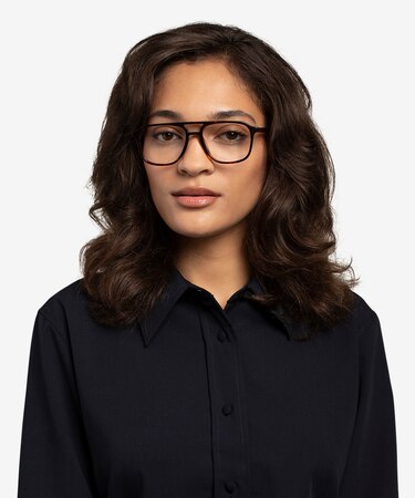 Tortoise Effect -  Vintage Acetate Eyeglasses