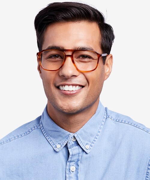 Effect Light Tortoise AcetateEyeglass Frames for Men from EyeBuyDirect