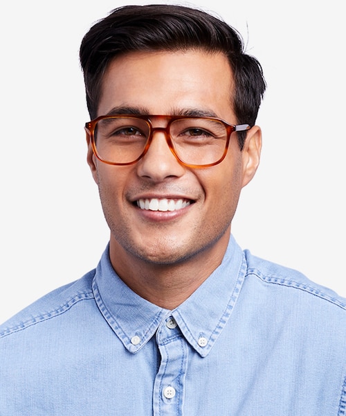 Effect Light Tortoise AcetateEyeglass Frames for Men from EyeBuyDirect