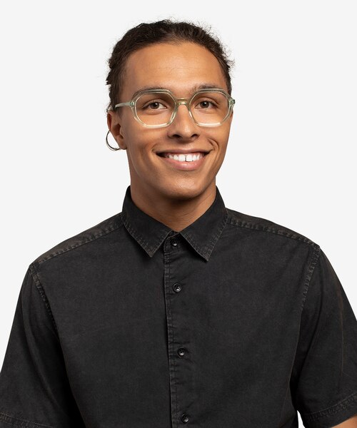 Dream Clear Green AcetateEyeglass Frames for Men from EyeBuyDirect