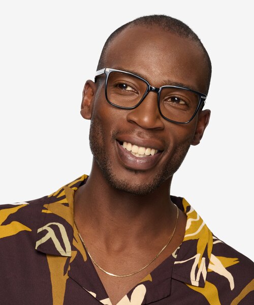 Canvas Black AcetateEyeglass Frames for Men from EyeBuyDirect