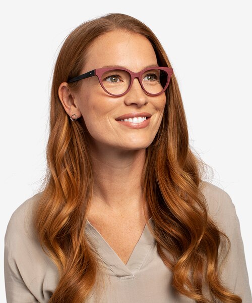 Paula Berry Red AcetateEyeglass Frames for Women from EyeBuyDirect