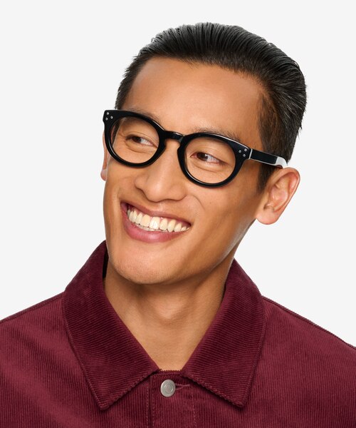 Morla Black AcetateEyeglass Frames for Men from EyeBuyDirect