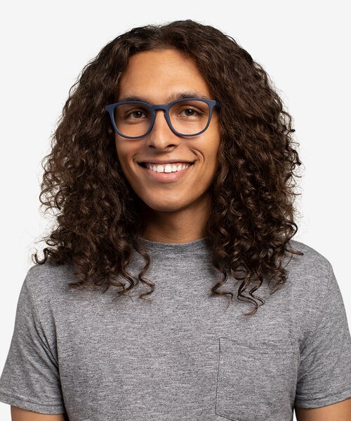 Persea Abyssal Blue PlasticEyeglass Frames for Men from EyeBuyDirect