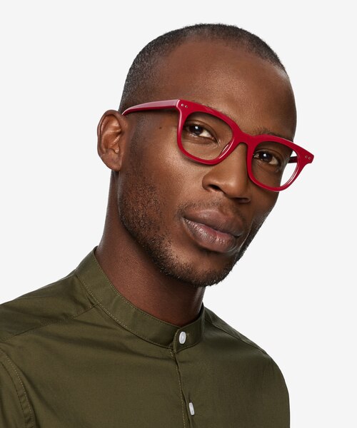 Romy Burgundy AcetateEyeglass Frames for Men from EyeBuyDirect