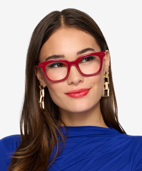 Romy Burgundy AcetateEyeglass Frames for Women from EyeBuyDirect
