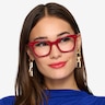 Romy Burgundy AcetateEyeglass Frames for Women from EyeBuyDirect
