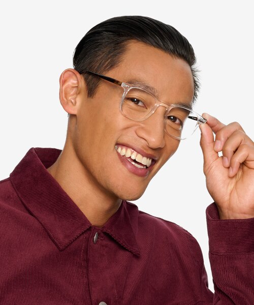 Sequence Translucent AcetateEyeglass Frames for Men from EyeBuyDirect