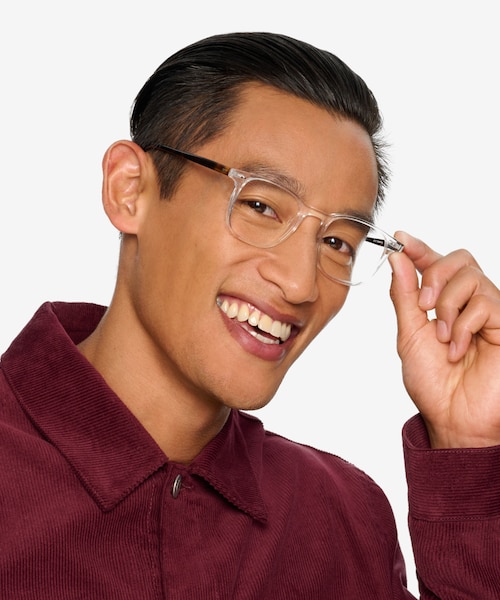 Sequence Translucent AcetateEyeglass Frames for Men from EyeBuyDirect