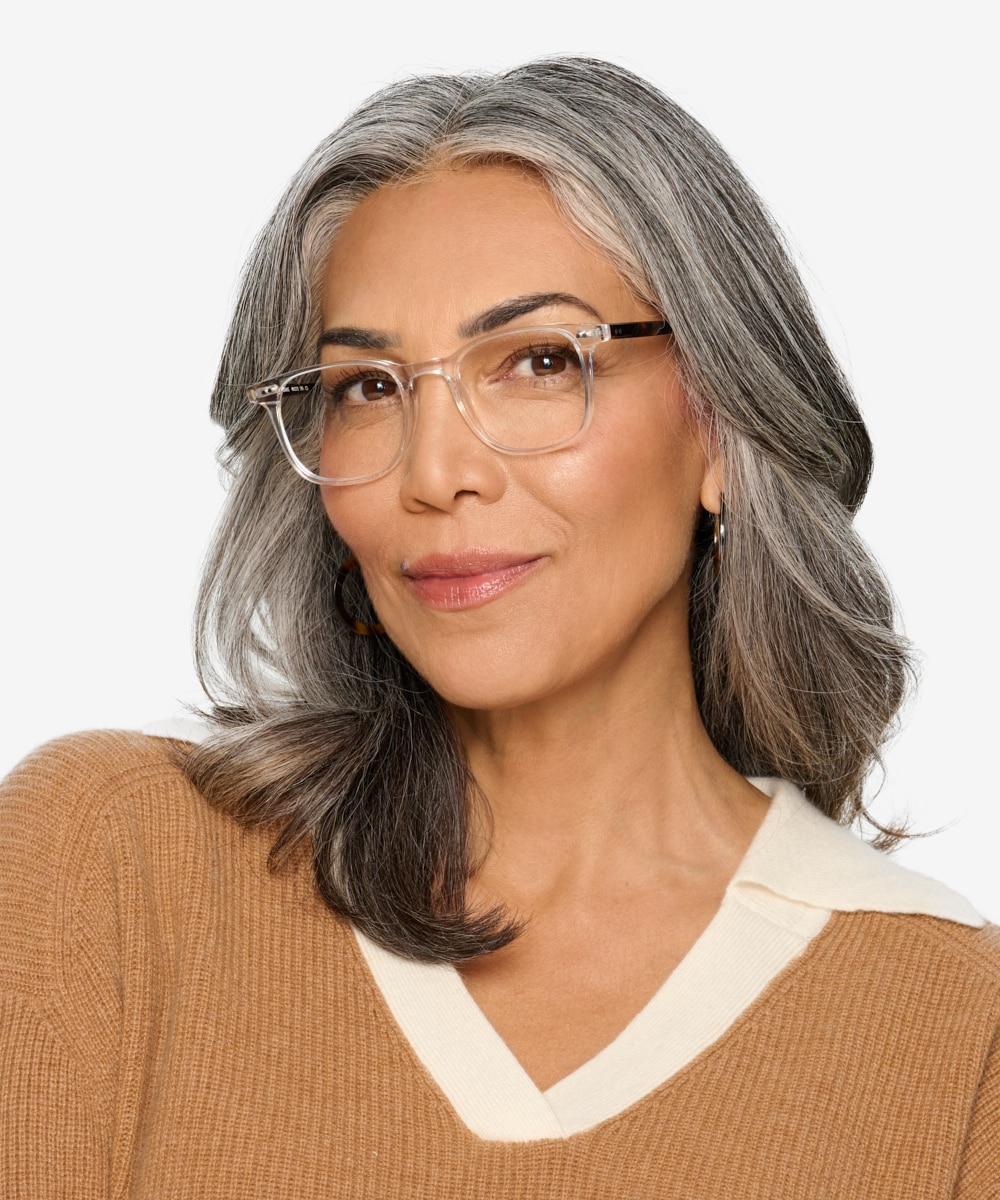 Lunette monture transparente femme hotsell