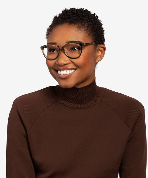 Tortoise Green Hepburn -  Acetate Eyeglasses