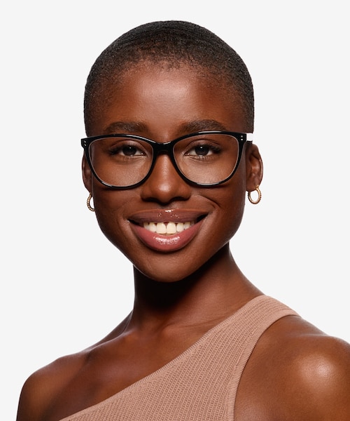 Solitaire Black AcetateEyeglass Frames for Women from EyeBuyDirect