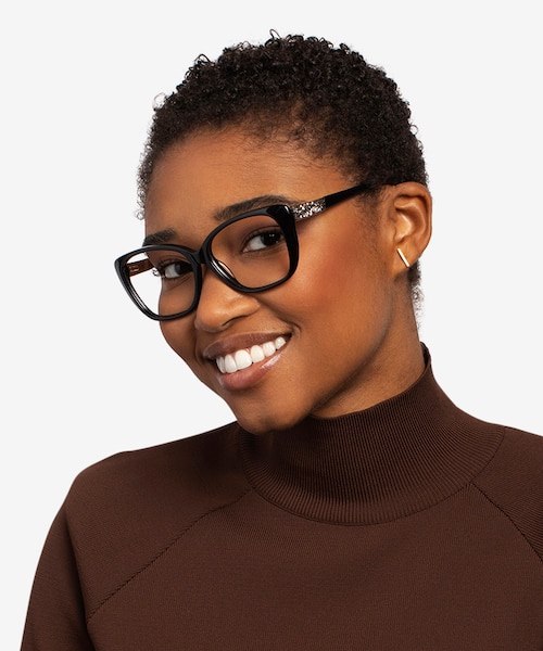 Elegance Black AcetateEyeglass Frames for Women from EyeBuyDirect