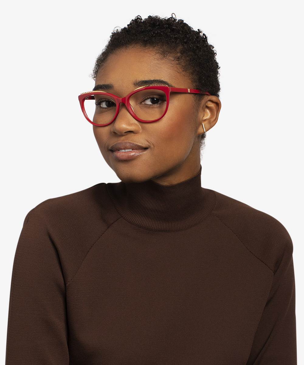 Brilliance Cat Eye Red Glasses for Women Eyebuydirect
