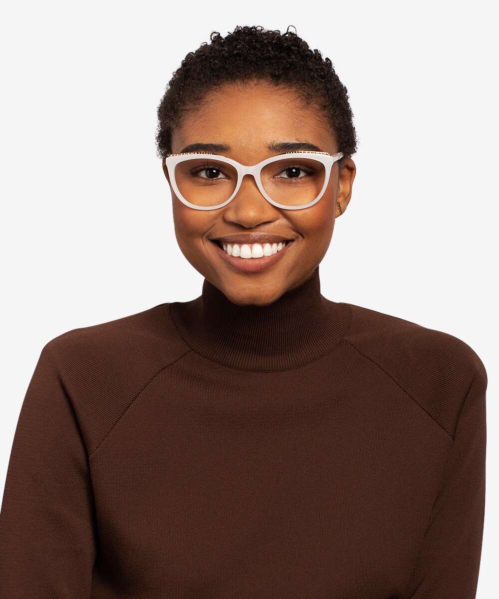 Womens white store eyeglass frames