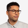 Between Matte Tortoise PlasticEyeglass Frames for Men from EyeBuyDirect