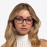 Brad Clear Red Black PlasticEyeglass Frames for Women from EyeBuyDirect