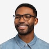 Brad Clear Blue Black PlasticEyeglass Frames for Men from EyeBuyDirect