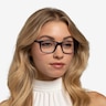 Brad Clear Blue Black PlasticEyeglass Frames for Women from EyeBuyDirect