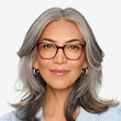 Identical Clear Red & Clear Brown PlasticEyeglass Frames for Women from EyeBuyDirect