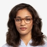 Freeze Clear Brown PlasticEyeglass Frames for Women from EyeBuyDirect