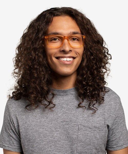 Community Clear Orange PlasticEyeglass Frames for Men from EyeBuyDirect