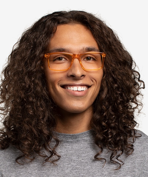 Community Clear Orange PlasticEyeglass Frames for Men from EyeBuyDirect