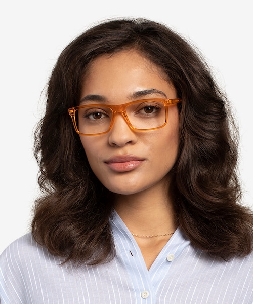 Community Clear Orange PlasticEyeglass Frames for Women from EyeBuyDirect