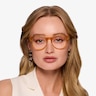 Rainbow Clear Orange PlasticEyeglass Frames for Women from EyeBuyDirect