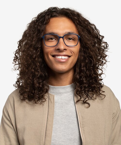Nonchalance Blue AcetateEyeglass Frames for Men from EyeBuyDirect