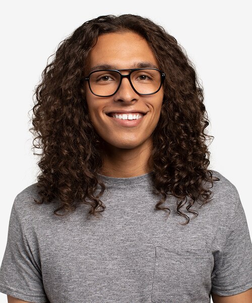 Spirit Black AcetateEyeglass Frames for Men from EyeBuyDirect