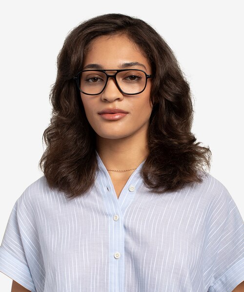 Spirit Black AcetateEyeglass Frames for Women from EyeBuyDirect