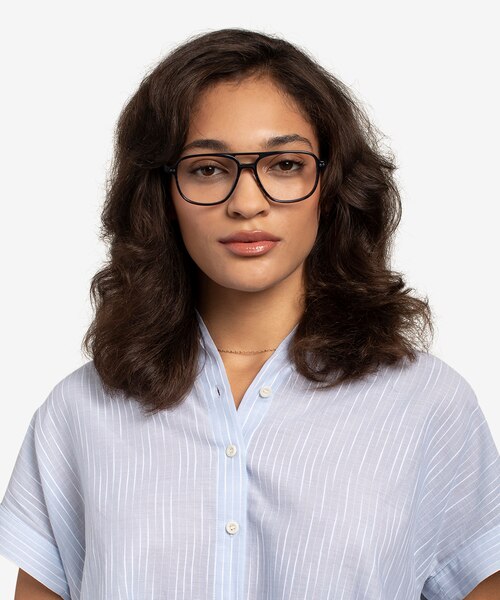 Spirit Blue Striped AcetateEyeglass Frames for Women from EyeBuyDirect