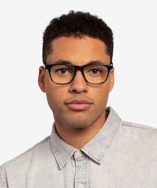 Easy Blue Striped AcetateEyeglass Frames for Men from EyeBuyDirect