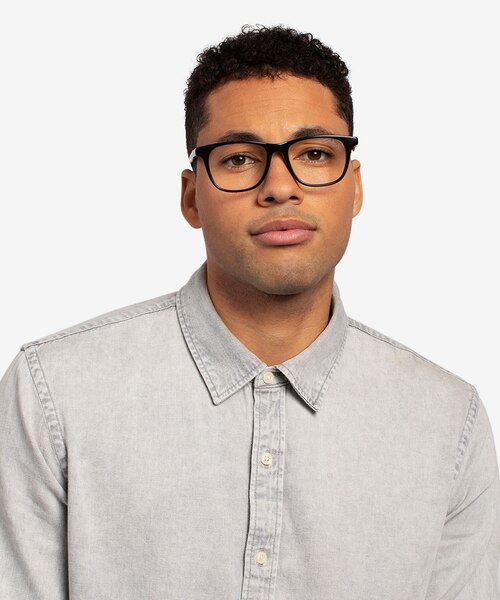 Easy Black AcetateEyeglass Frames for Men from EyeBuyDirect