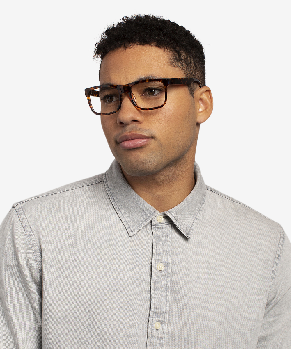 Ylem Rectangle Tortoise Glasses for Men | Eyebuydirect