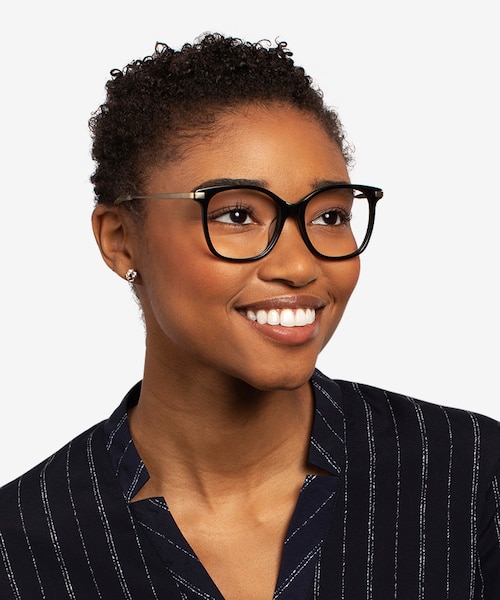 Celestial Black Gold AcetateEyeglass Frames for Women from EyeBuyDirect