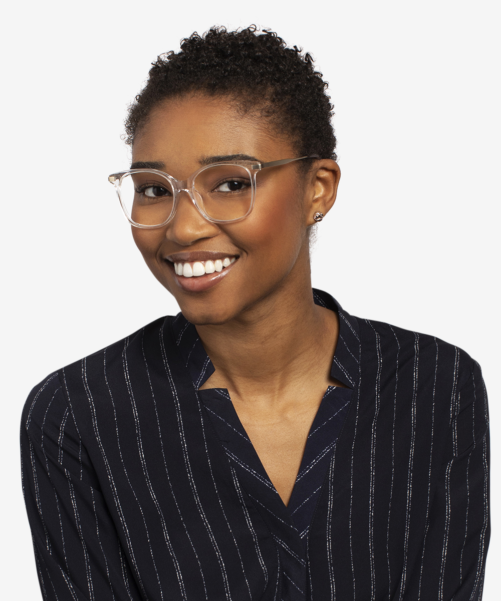 Celestial Square Clear Gold Glasses For Women Eyebuydirect Canada